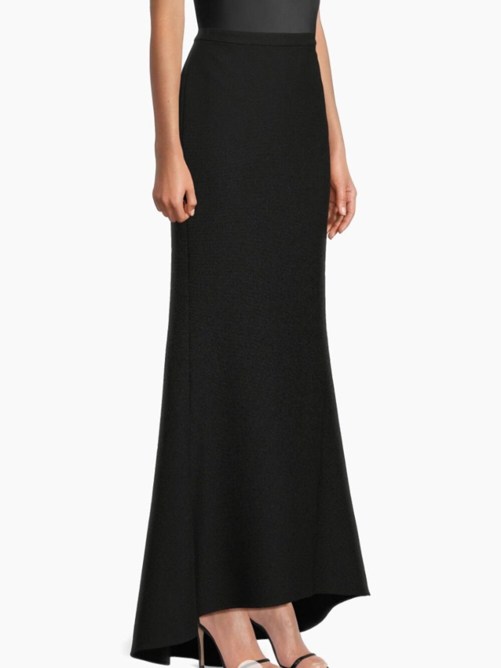 Ungaro Sammy Flowy Maxi High-Low Hem Skirt In Black - Women's Size 2 - NWT